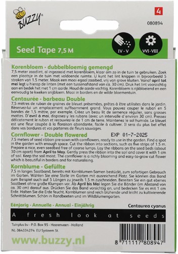 Korenbloem gemengd Zaadlint – Buzzy Seed Tape-2