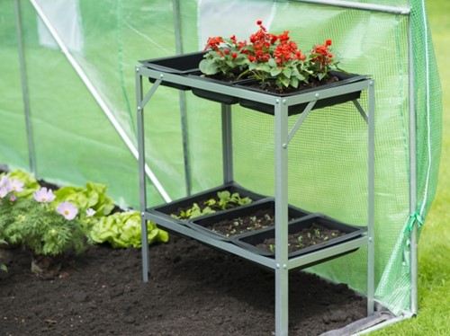 Table de Rempotage Pliable en Acier Galvanisé - Nature