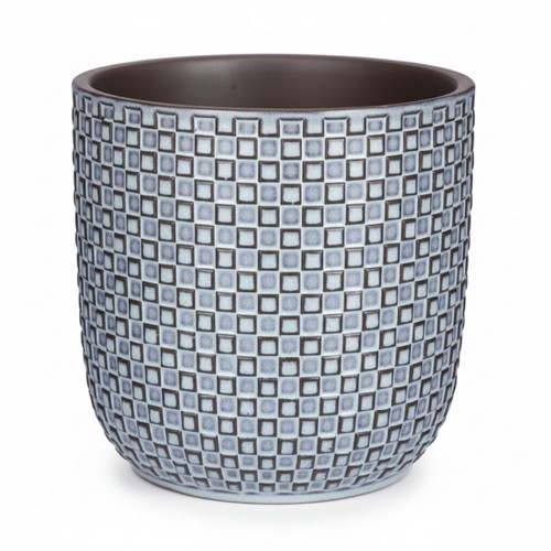 Mini pot relief blauw D7