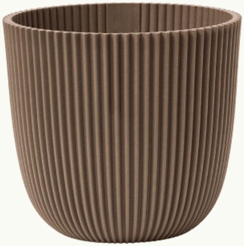 Pot Capi Nature Groove Taupe Chaud Ø17cm