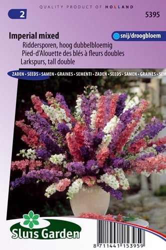 Pied d'Alouette des blés à fleurs doubles Imperial Mix - Delphinium