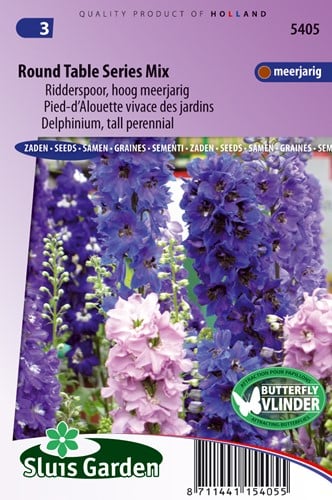 Pied-d'Alouette vivace des jardins Round Table Series mix - Delphinium