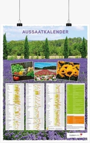 Poster Calendrier - enroulé des Semis Allemand