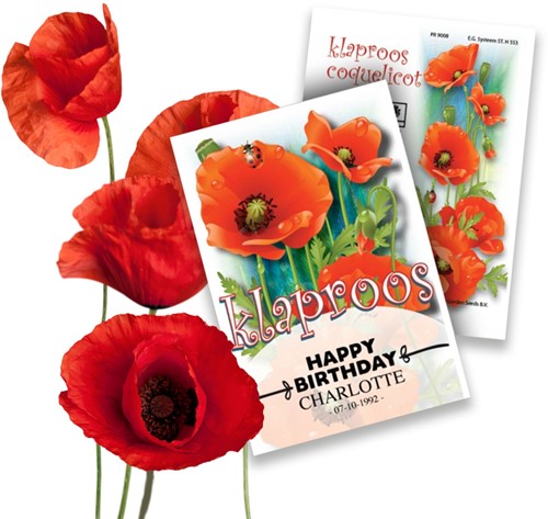 Pavot Paquets de semences personnalisés - 50 pièces