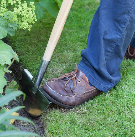 LUBAN Pelle De Jardin En Acier Inoxydable Outil à Main Pour Creuser Désherbage Semis Tournage Sol 60 Cm