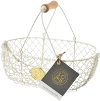Panier à récolte Sophie Conran en métal crème