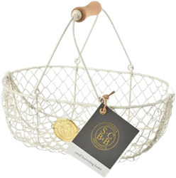 Panier à récolte Sophie Conran en métal crème