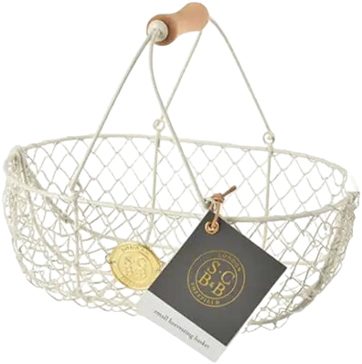 Panier à récolte Sophie Conran en métal crème